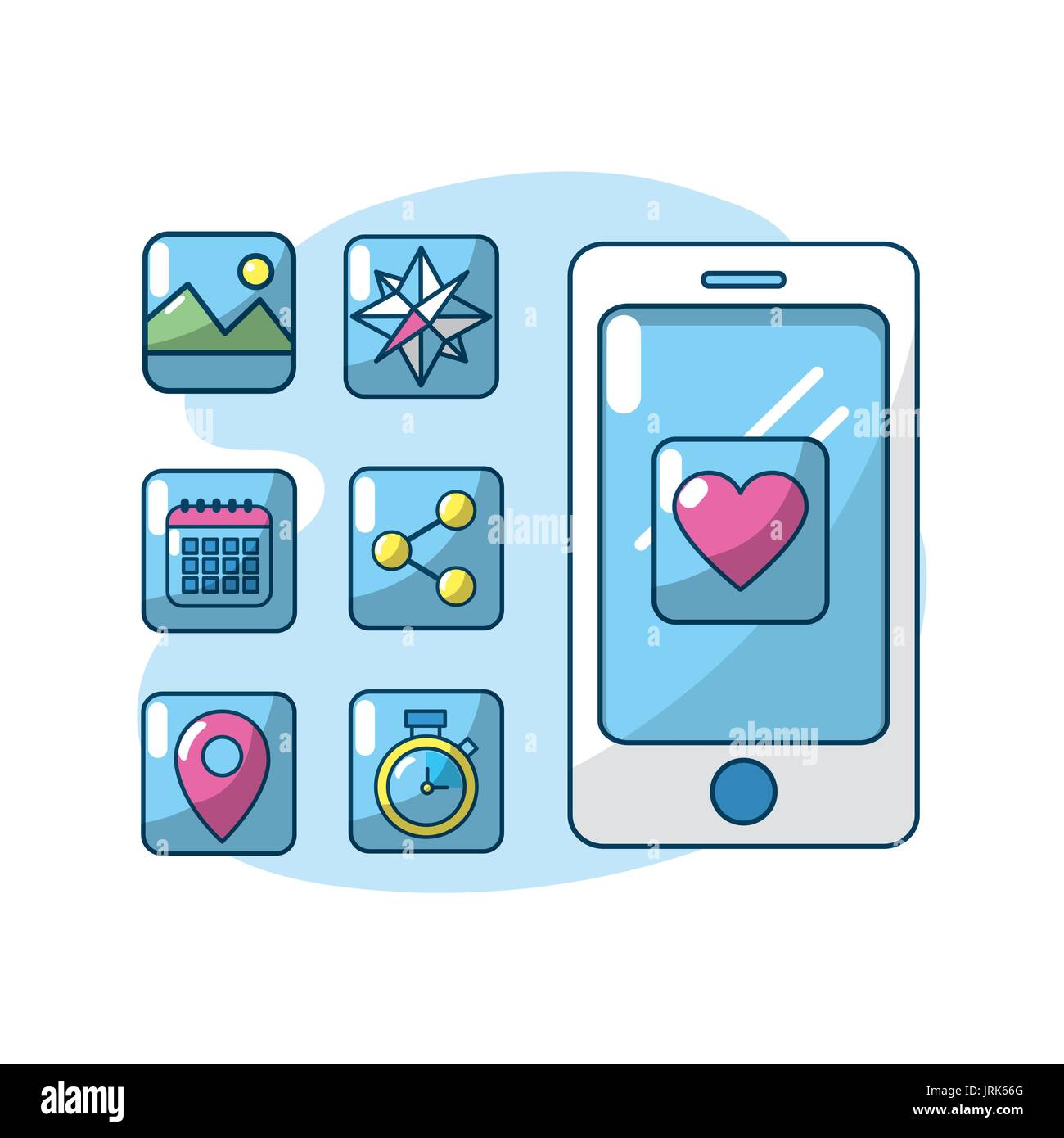 technology smartphone apps connection server Stock Vector Image & Art ...
