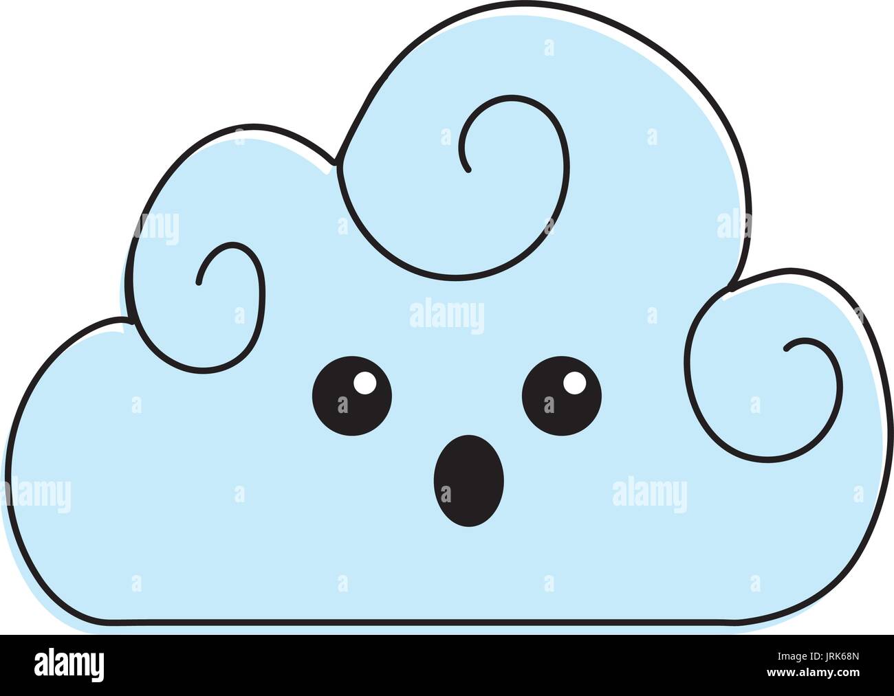kawaii cute surprised cloud weather Stock Vector Image & Art - Alamy
