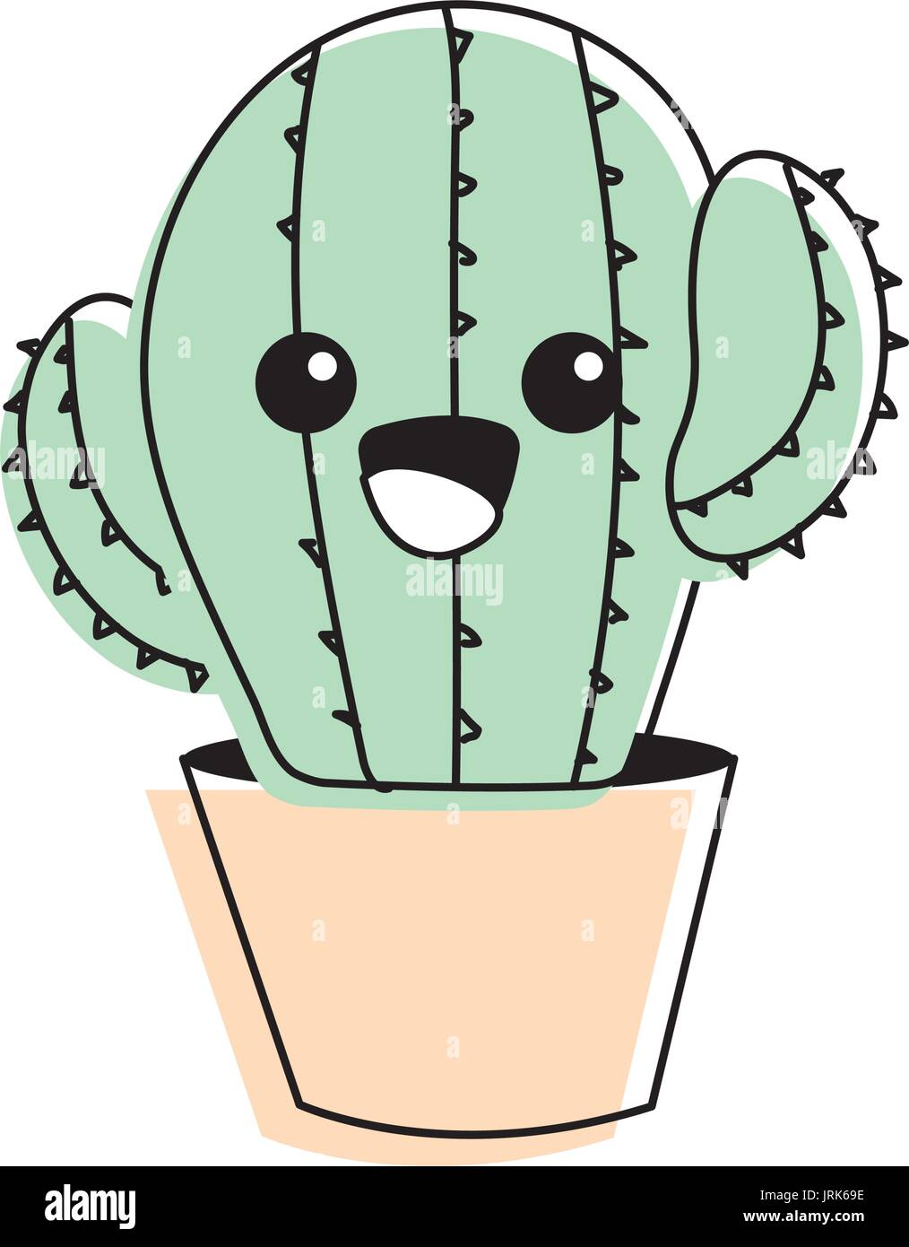 kawaii cute tender cactus plant Stock Vector Image & Art - Alamy