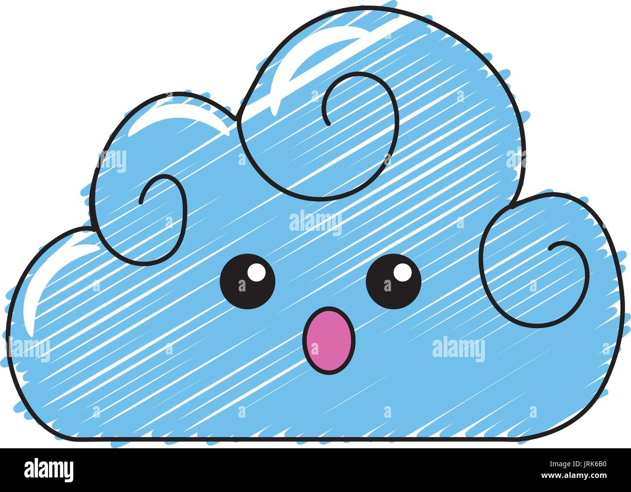 kawaii cute surprised cloud weather Stock Vector Image & Art - Alamy