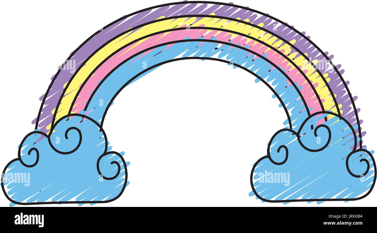 beauty rainbow with cloud weather design Stock Vector Image & Art - Alamy
