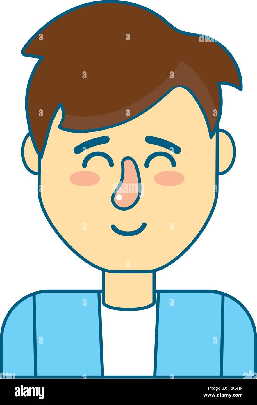 cute man with hairstyle design and shirt Stock Vector Image & Art - Alamy