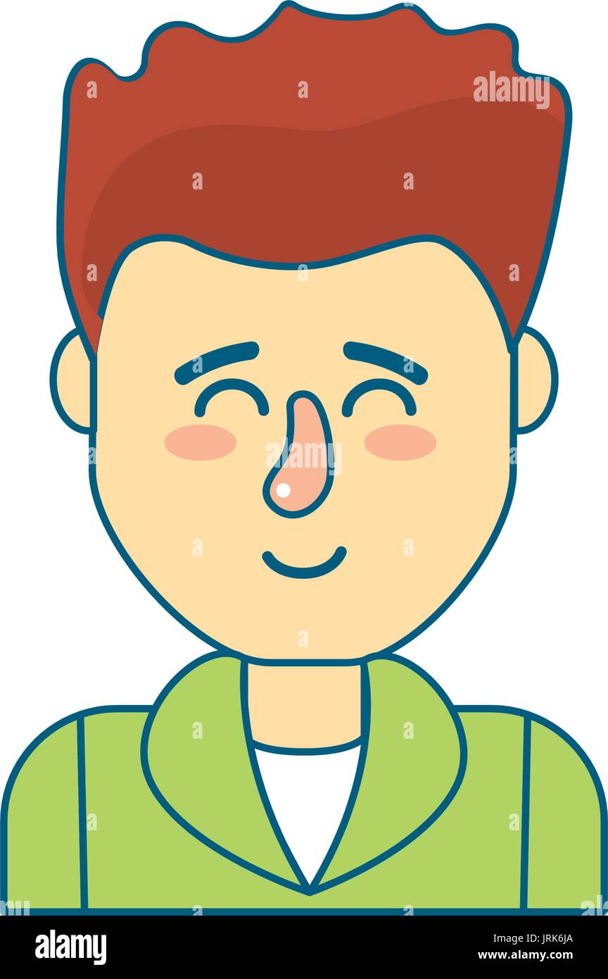 cute man with hairstyle design and shirt Stock Vector Image & Art - Alamy
