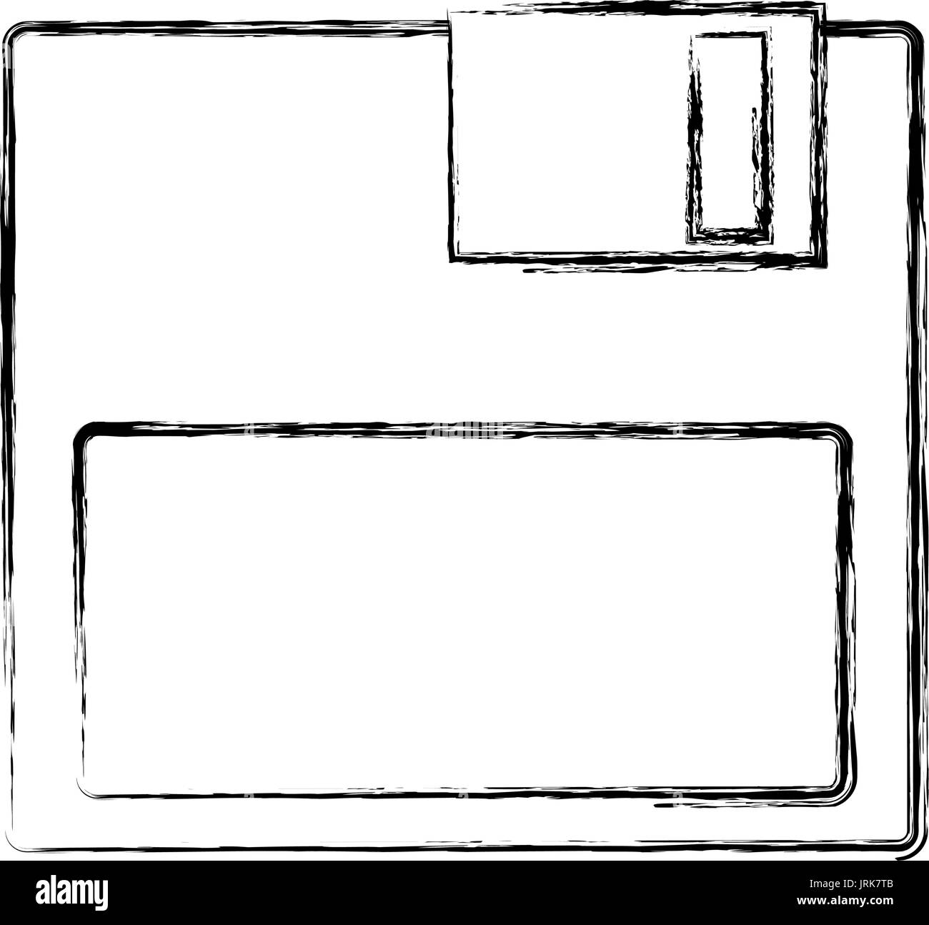 Illustration of floppy disk Black and White Stock Photos & Images - Alamy