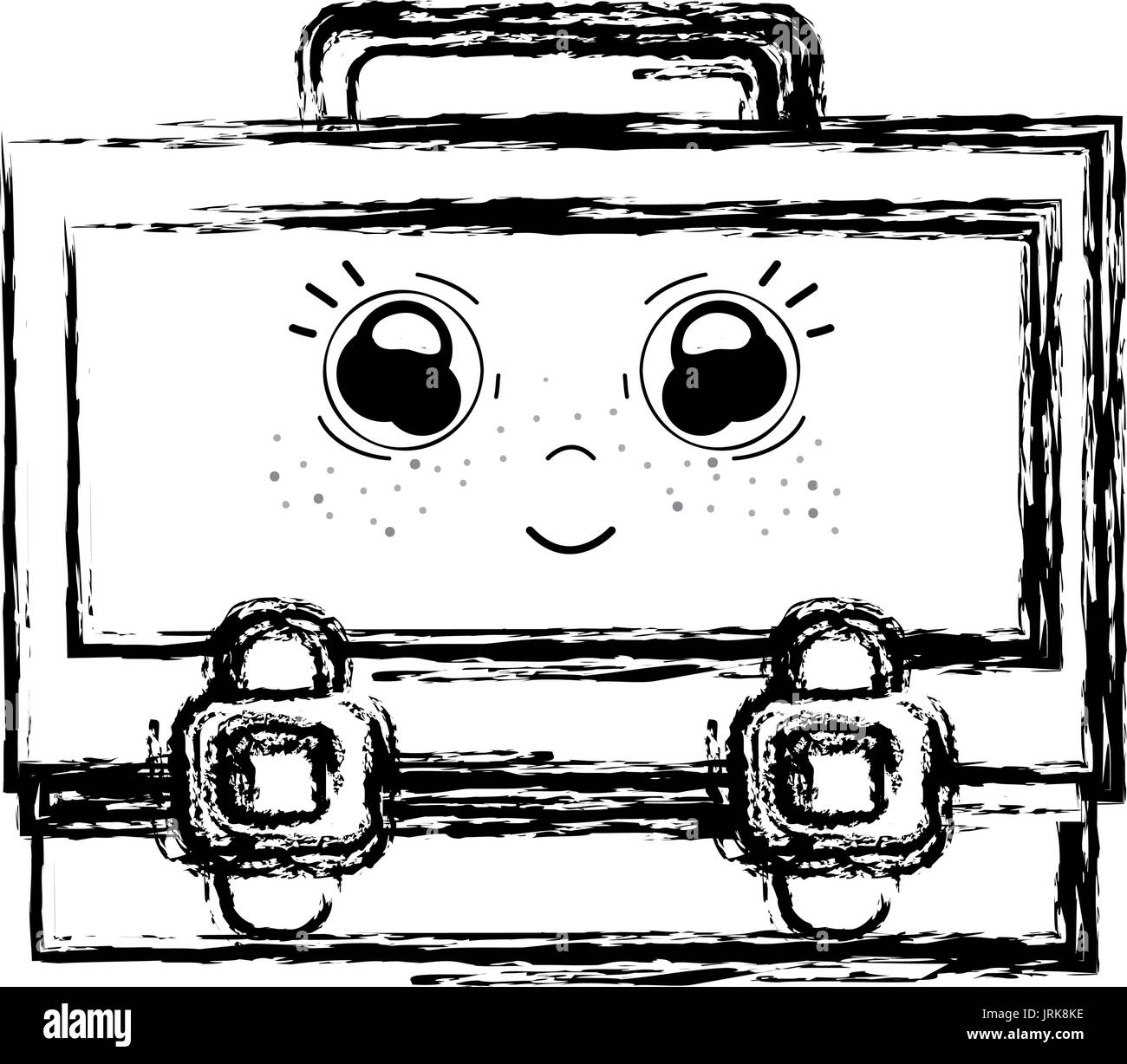 figure kawaii cute happy suitcase design Stock Vector Image & Art - Alamy