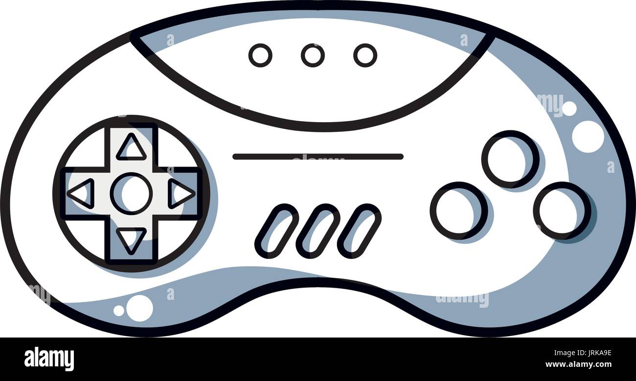 line videogame controller with buttons to play in the console Stock ...