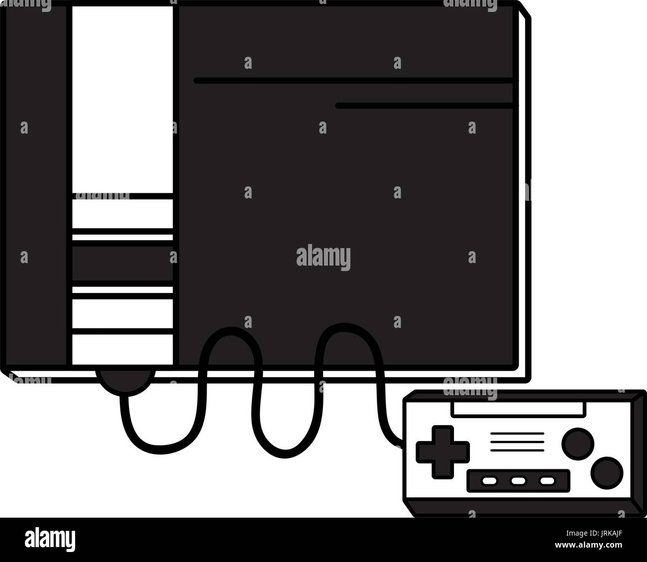 contour television and videogame console to play Stock Vector Image ...