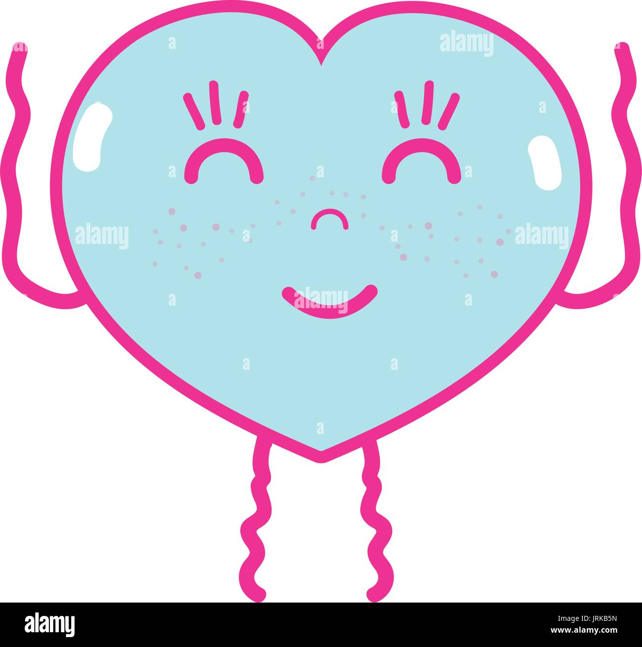 kawaii cute happy heart love Stock Vector Image & Art - Alamy