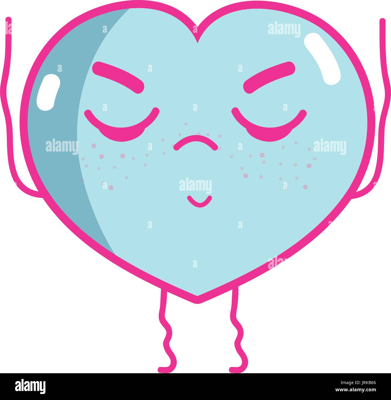 kawaii cute angry heart love Stock Vector Image & Art - Alamy