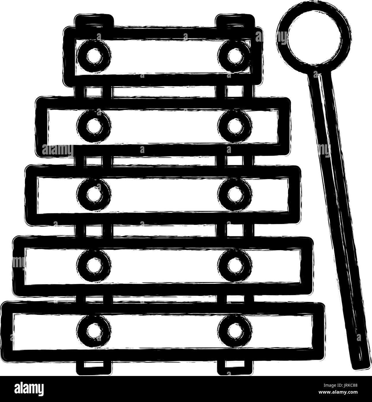 figure marimba music instrument to melody harmony Stock Vector Image