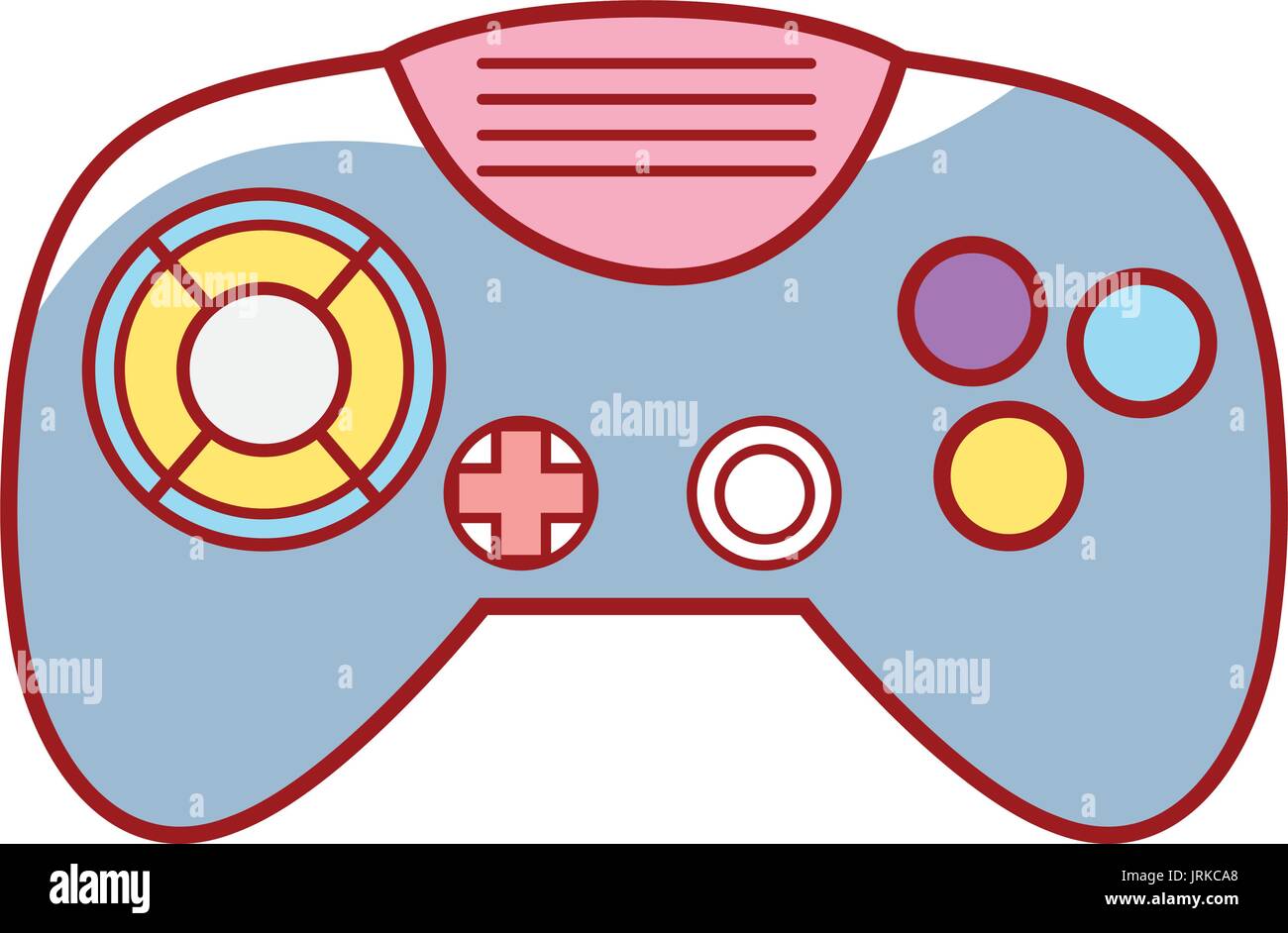 videogame controller with buttons to play in the console Stock Vector ...