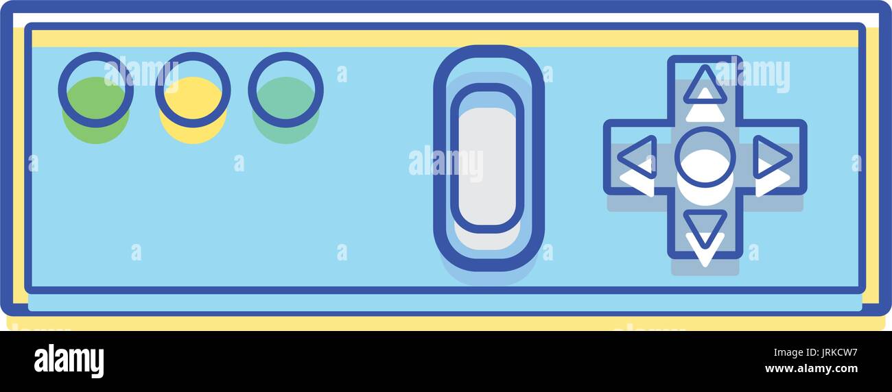 videogame controller with buttons to play in the console Stock Vector ...