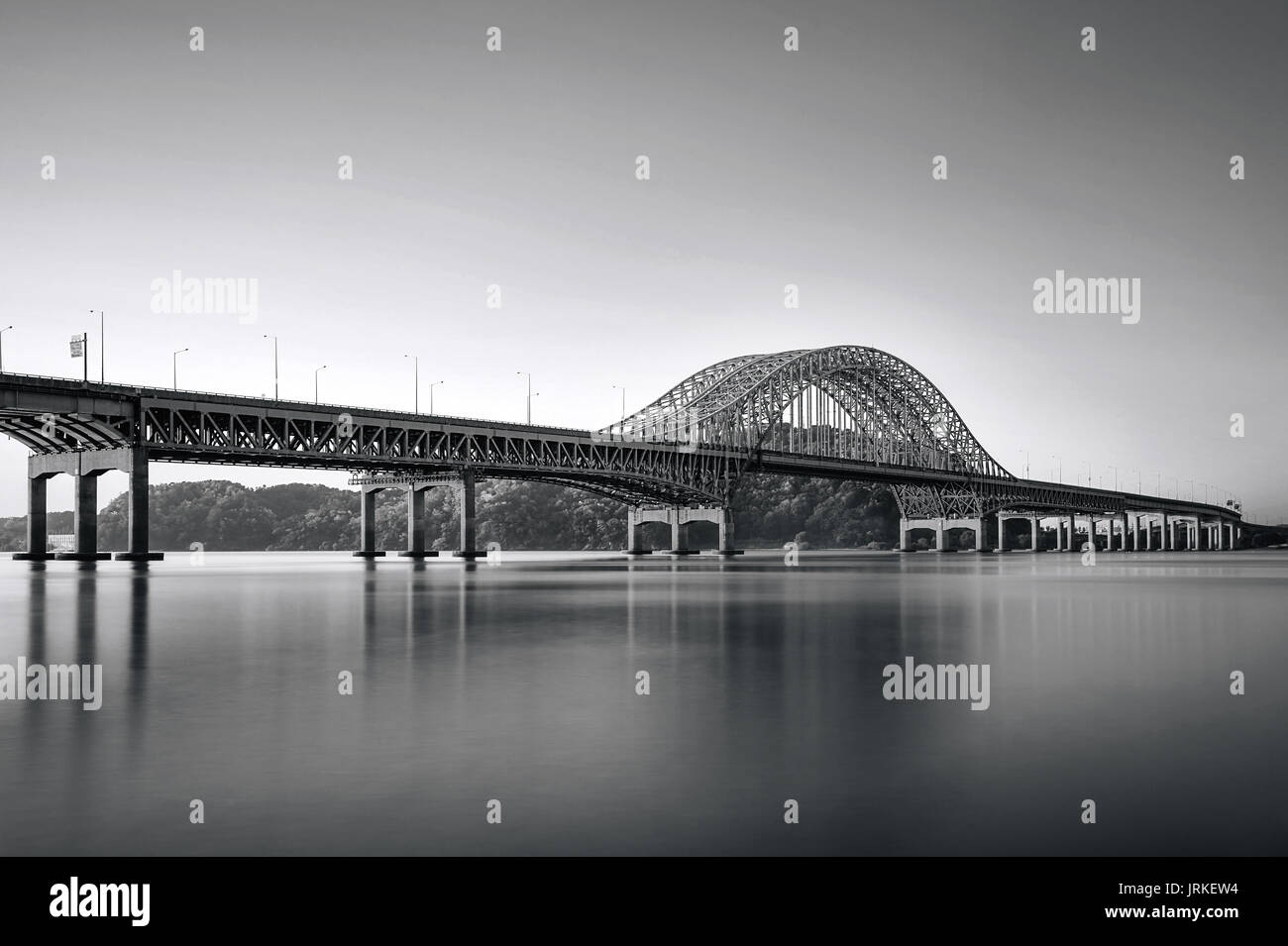 Banghwa bridge and han river in Seoul,Korea Stock Photo