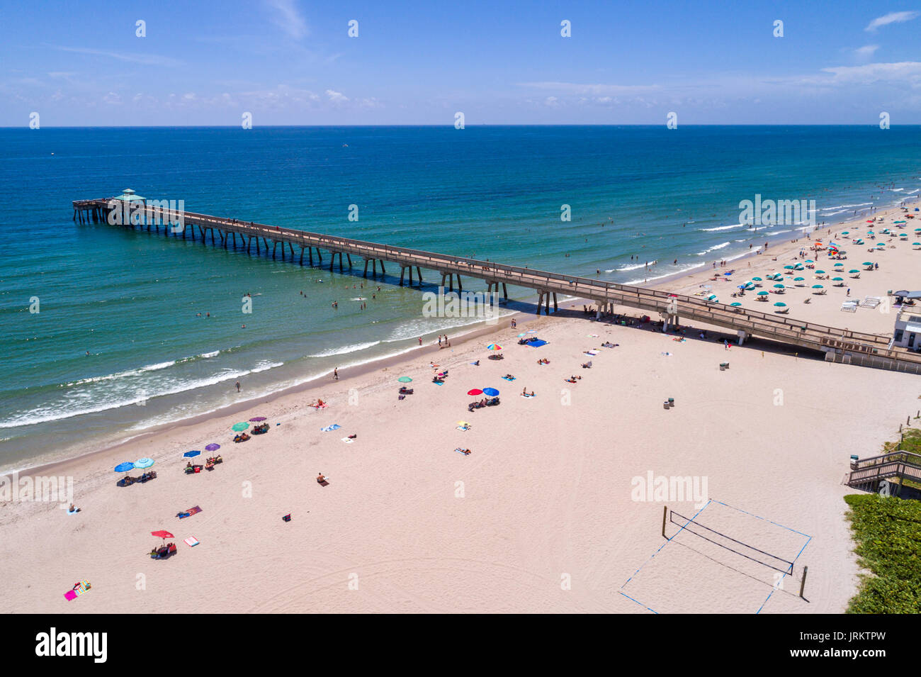 Florida,Deerfield Beach International Fishing Pier,Atlantic Ocean water
