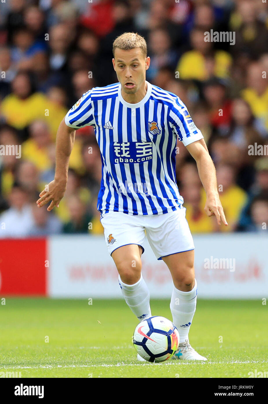 Real Sociedad's Sergio Canales during the preseason friendly match