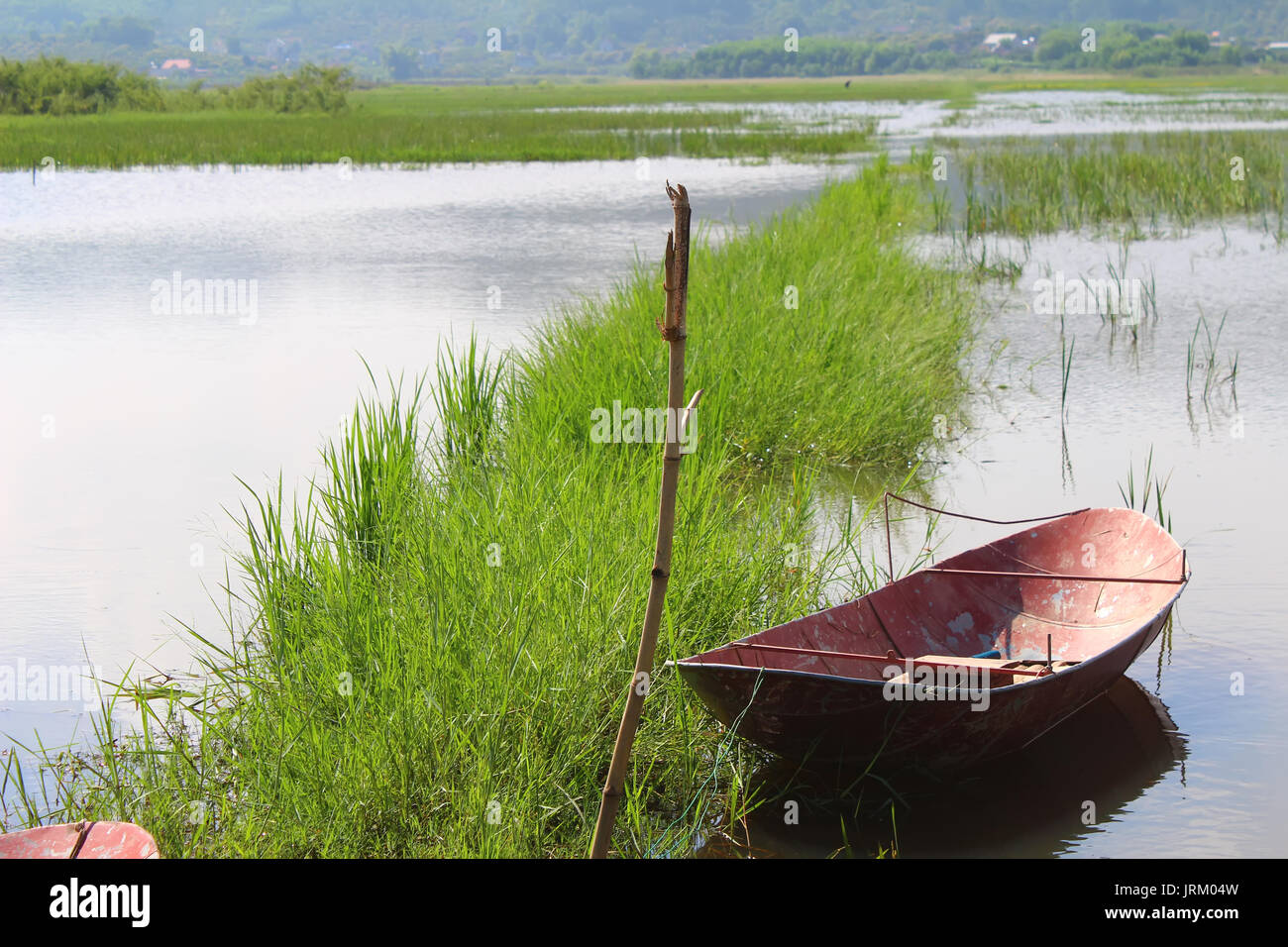 The boat on the river Stock Photo - Alamy