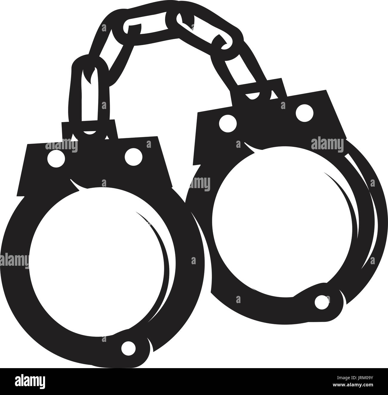 bold handcuffs illustration, isolated on white background Stock Vector Image & Art Alamy