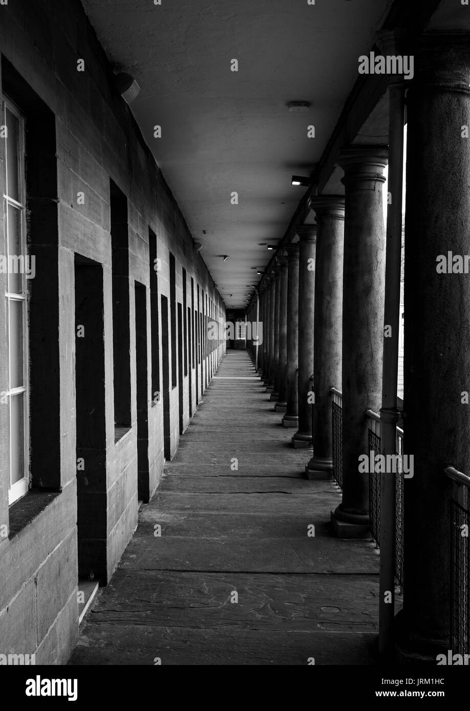 Halifax piece hall shops Black and White Stock Photos & Images - Alamy