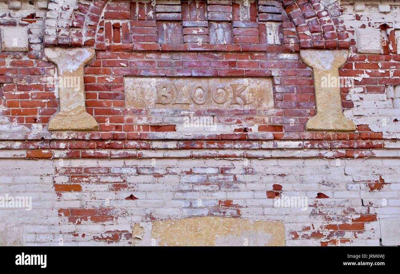 Fancy Nineteenth century brick building facade Stock Photo