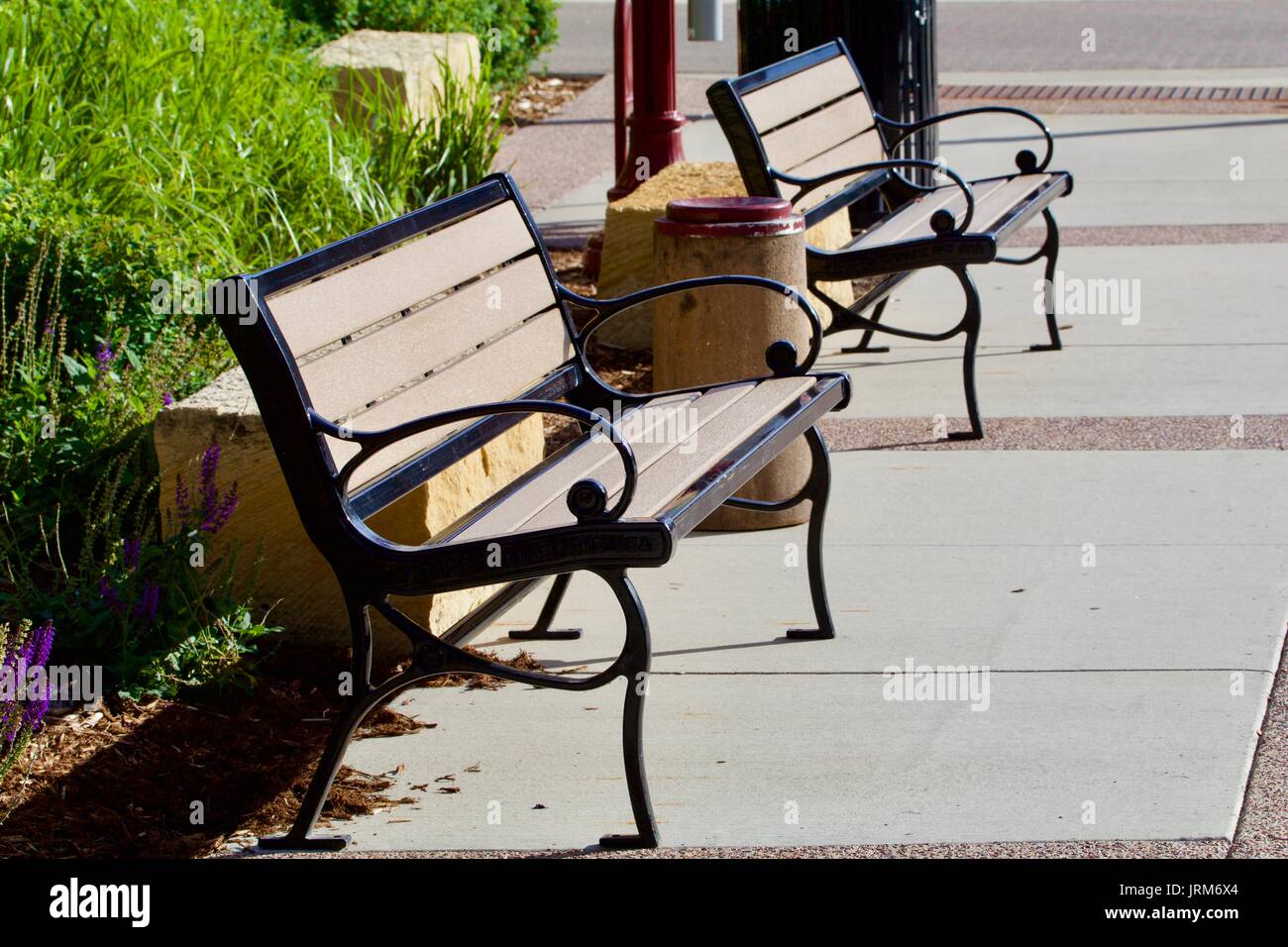Fancy park benches Stock Photo