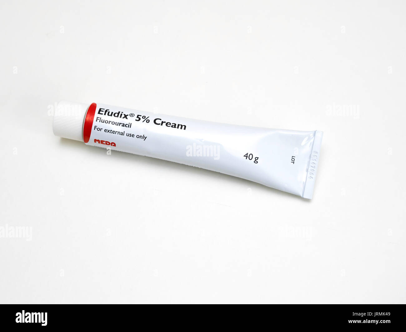 Efudex 5% Cream Fluorouracil prescription medicine ointment for treatment  of Actinic Keratoses skin damage from exposure to sunshine Stock Photo -  Alamy