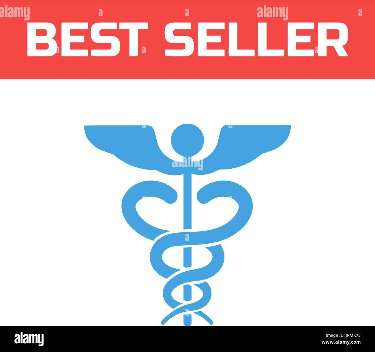 Field medicine icon. Caduceus blue logo. Single high quality outline