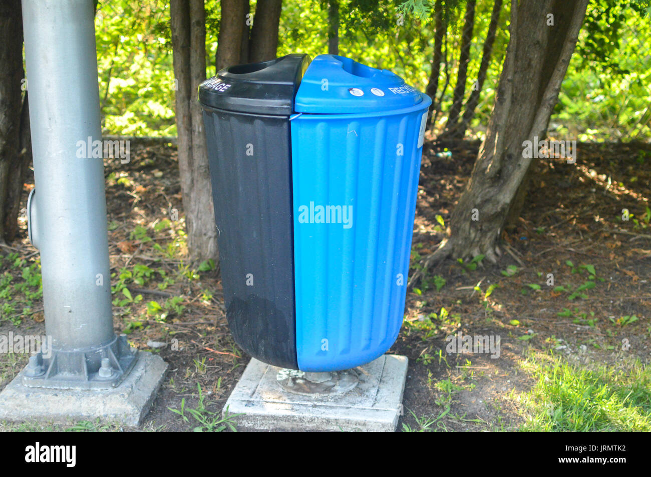 Colorful Recycle Bins For Collection Of Recycle Materials in Montreal