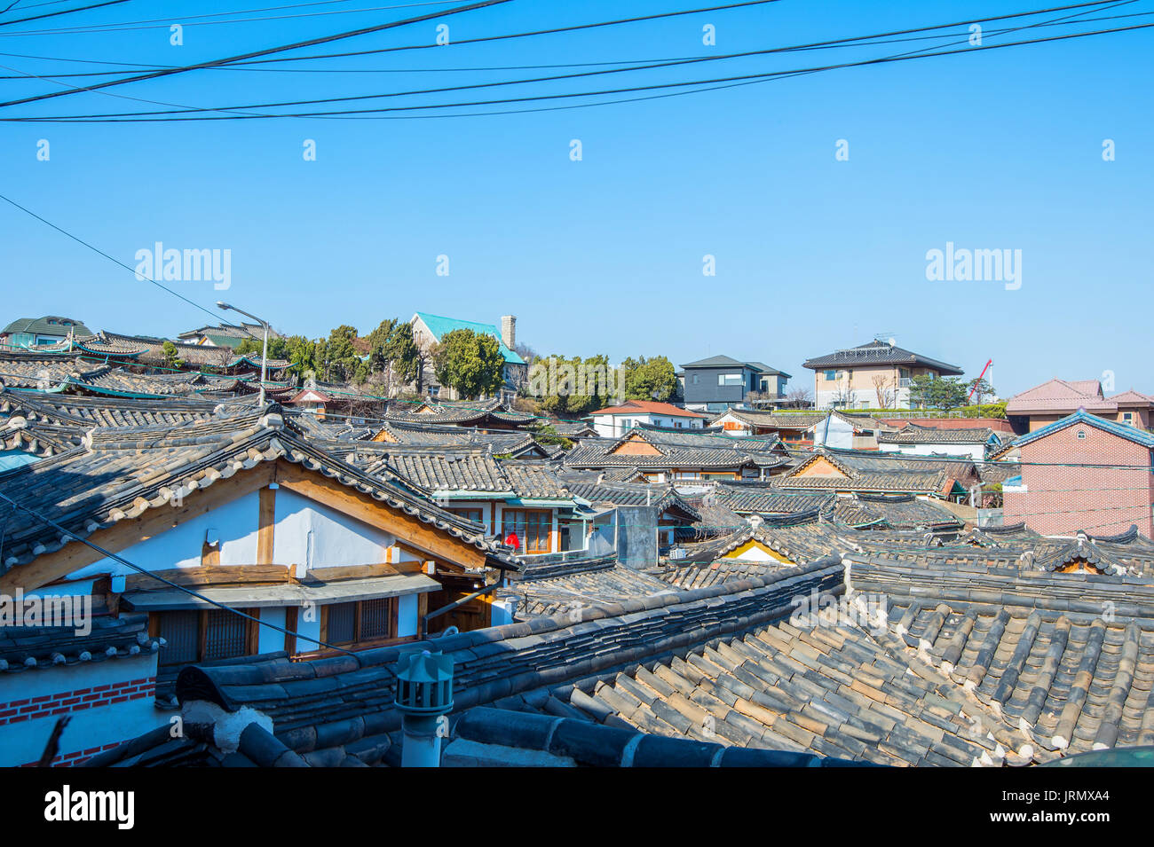 Bukchon Hanok Village,Traditional Korean style architecture in Seoul ...