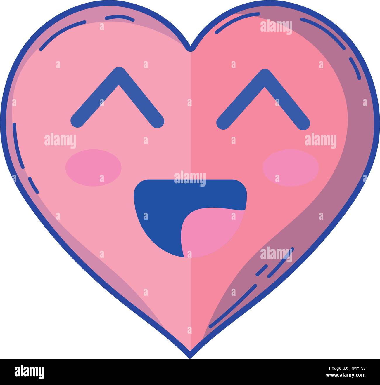 kawaii cute happy heart love Stock Vector Image & Art - Alamy