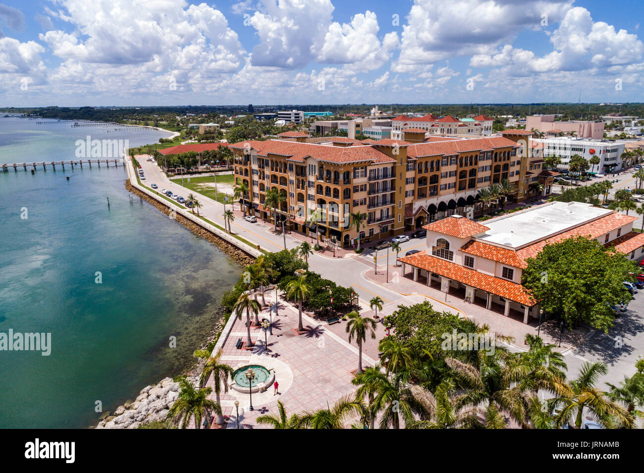 Florida, Fort Ft Pierce, City Marina Square, Indian River, County Stock