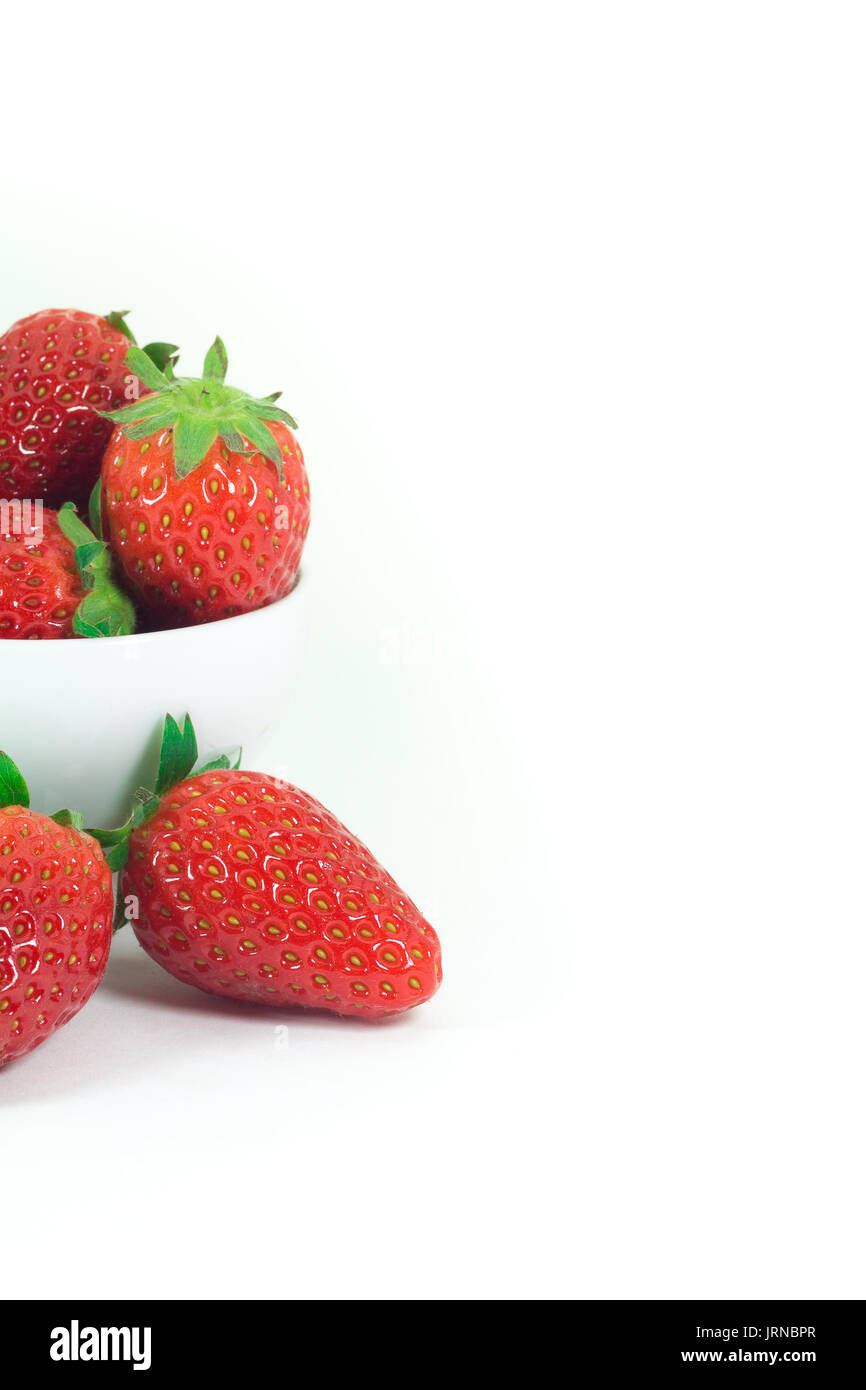 fresh ripe strawberries isolated on white background Stock Photo - Alamy