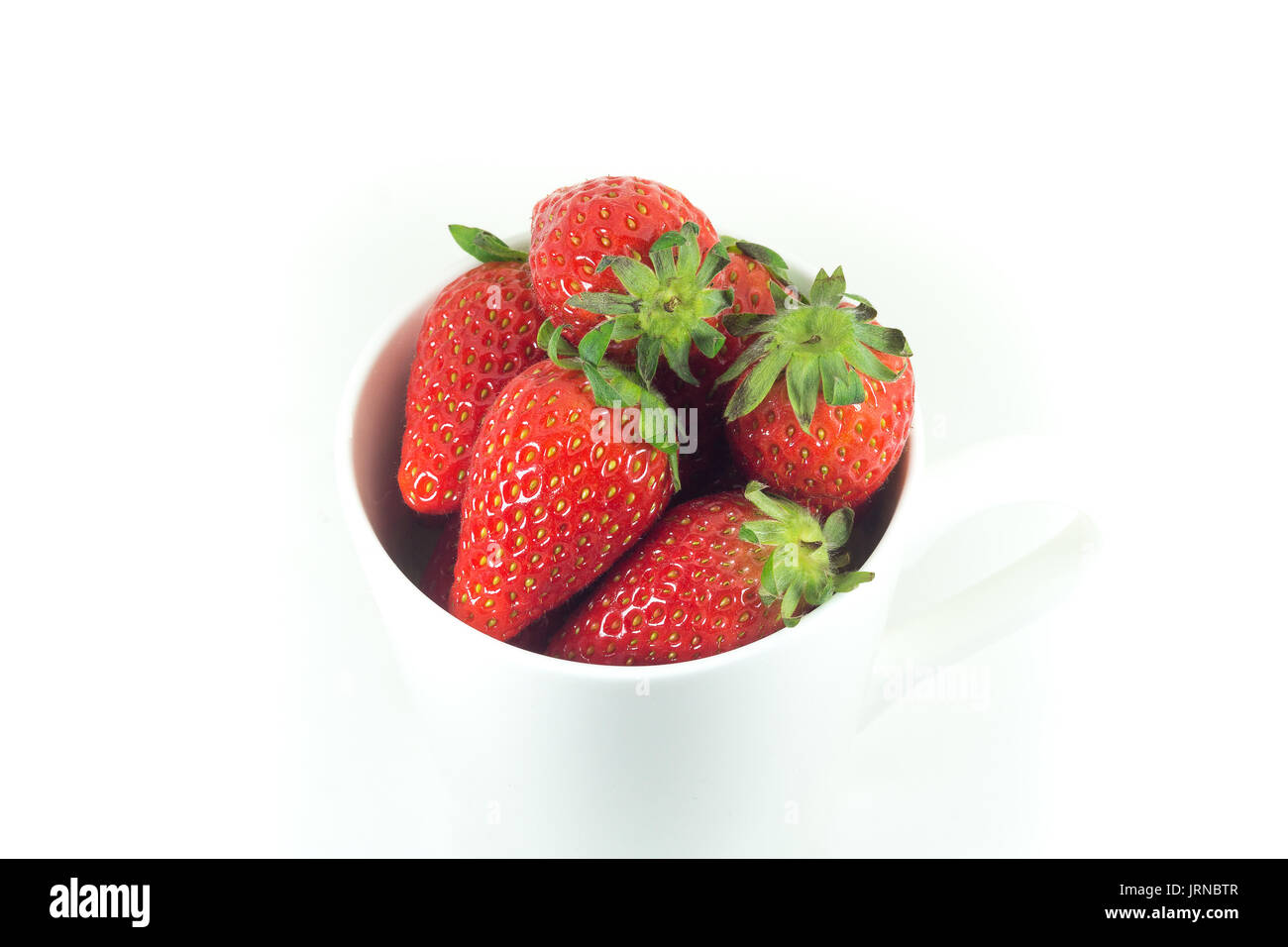 fresh ripe strawberries isolated on white background Stock Photo - Alamy