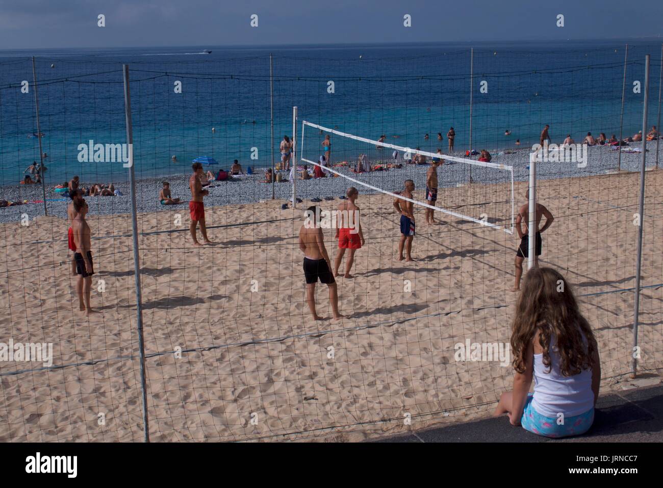 Beach volleyball child hires stock photography and images Alamy