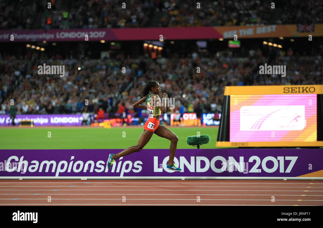 Ethiopia's Almaz Ayana wins the women's 10000m final during day two of