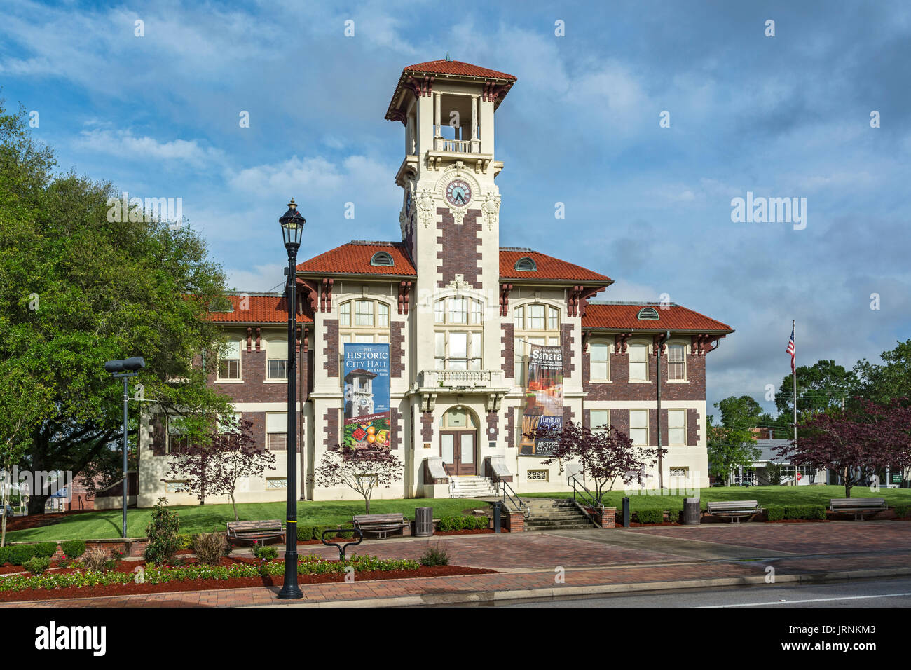 Louisiana, Calcasieu Parish, Lake Charles, Historic City Hall Arts & Cultural Center built 1911 Stock Photo