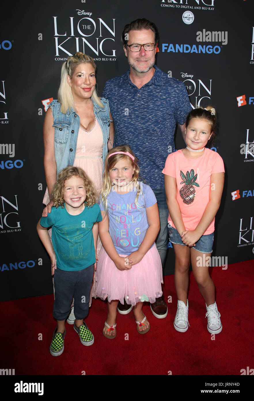 Los Angeles, Ca, USA. 05th Aug, 2017. Tori Spelling, Dean McDermott