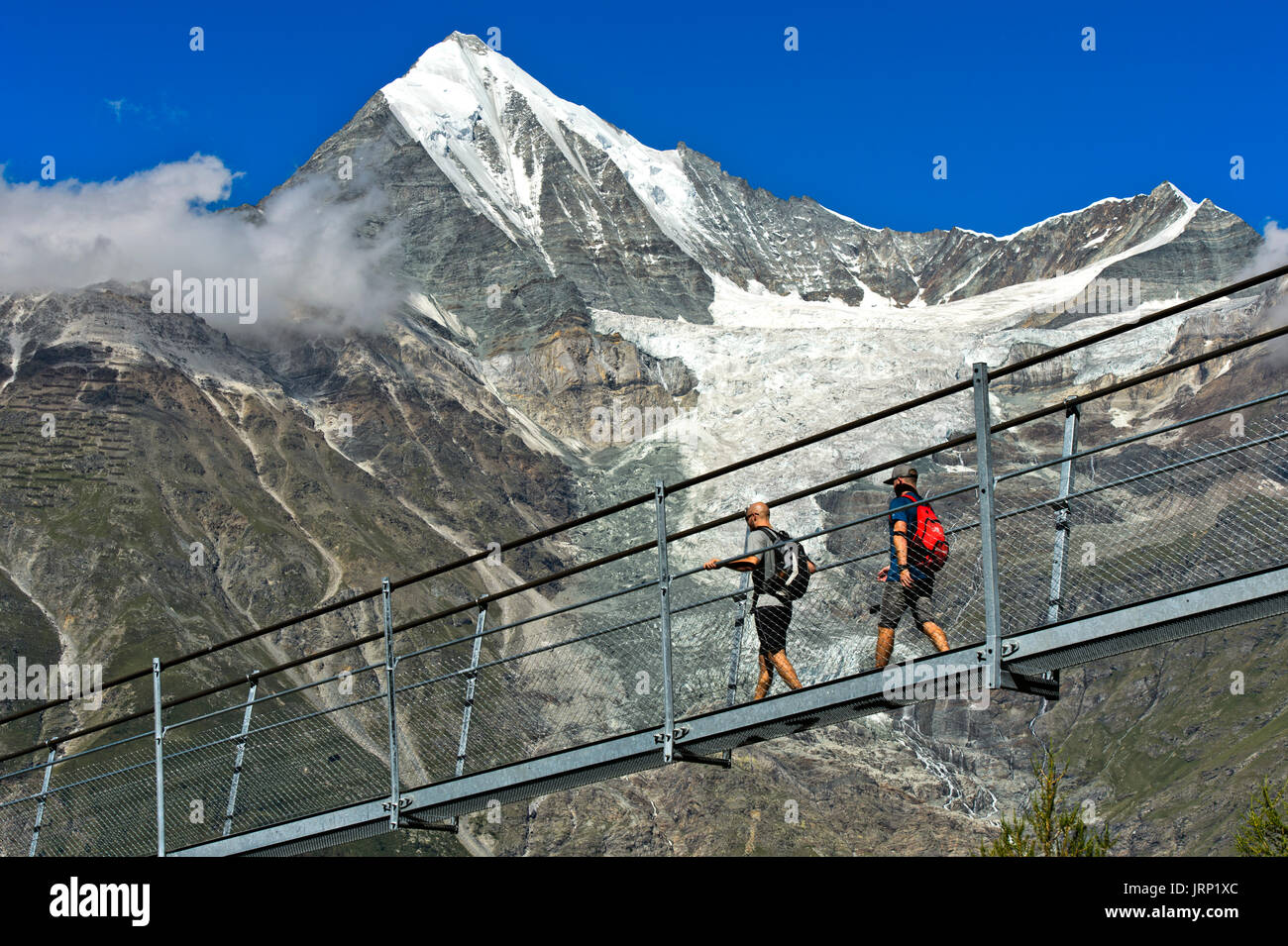 Charles Kuonen Suspension Bridge, longest pedestrian suspension bridge in the world, Randa