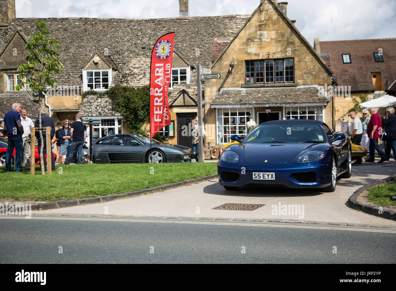 Cotswolds, UK. 06th Aug, 2017. Ferrari  owners club display of some special Ferrari cars Credit: steven roe/Alamy Live News Stock Photo