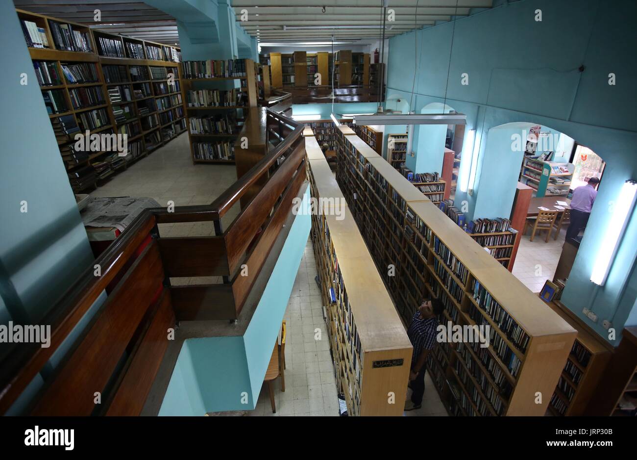 (170806) -- NABLUS, Aug. 6, 2017 (Xinhua) -- Photo taken on Aug. 6, 2017 shows Nablus library in the West Bank city of Nablus. Nablus library is the oldest public library in the West Bank. (Xinhua/Ayman Nobani) (djj) Stock Photo