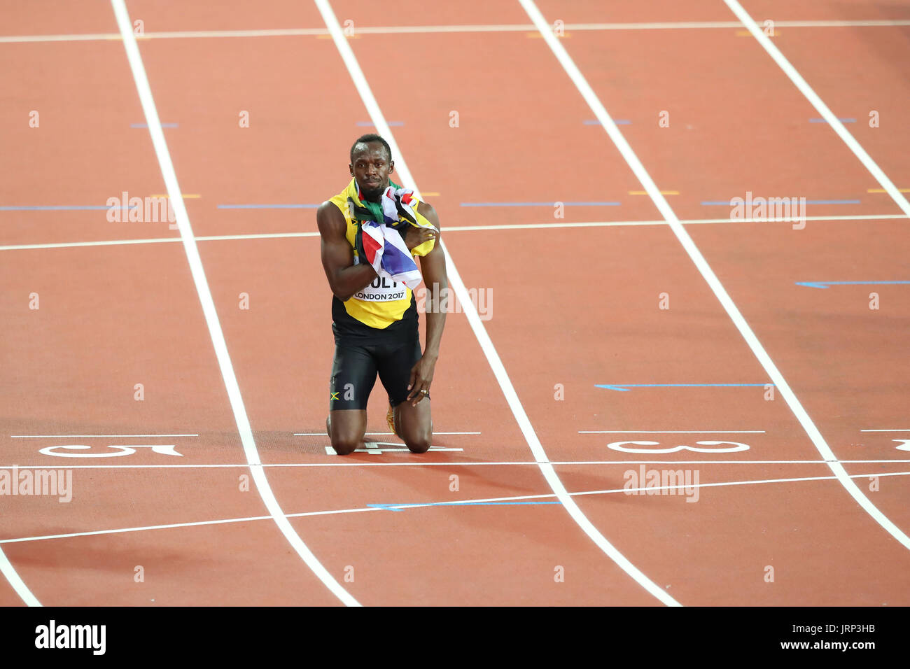 London, UK. 5th Aug, 2017. Usain Bolt (JAM) Athletics IAAF World Championships London 2017 Men