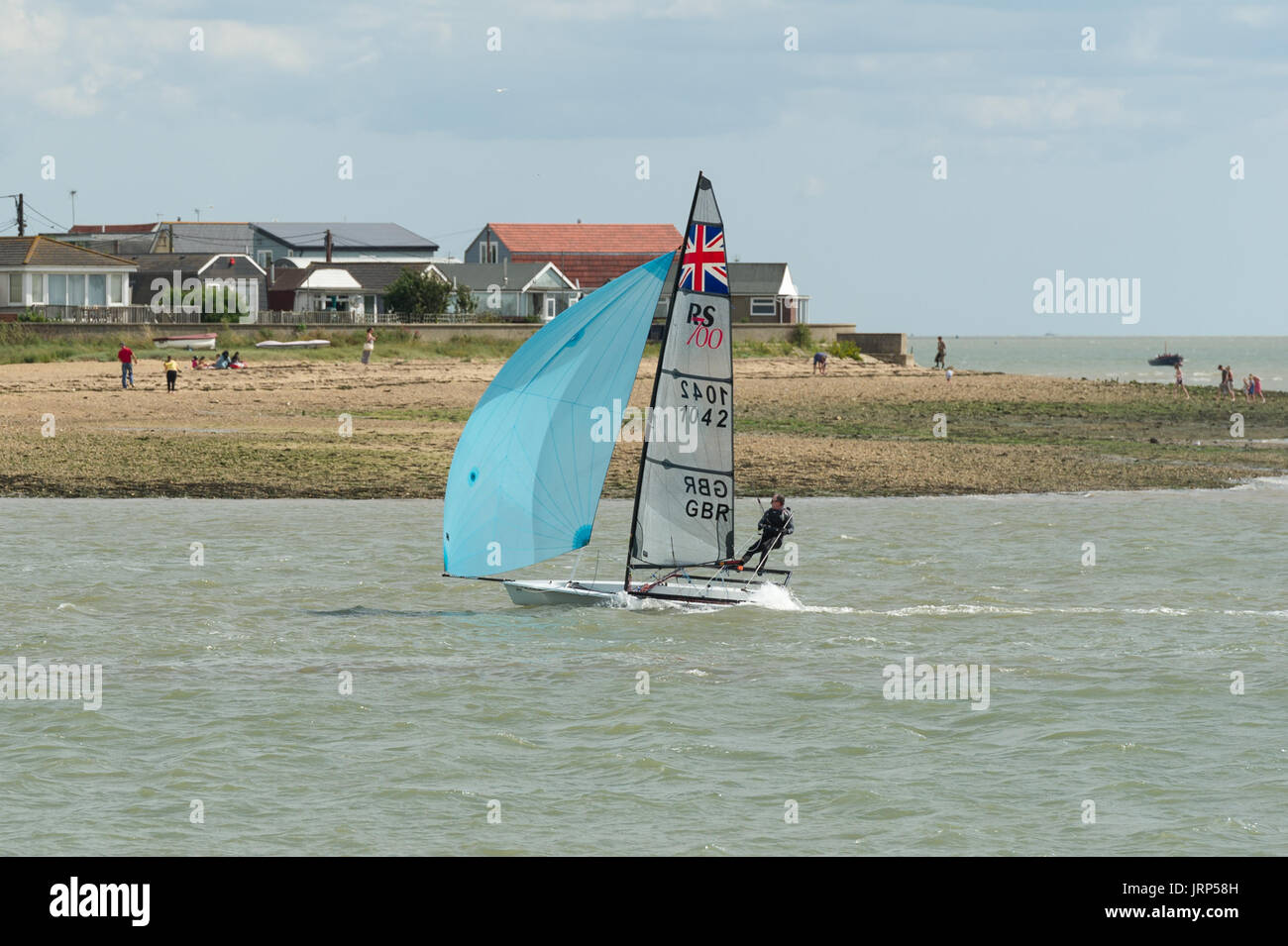 Brightlingsea, Essex, UK, 6 August 2017 Dinghy sailors competing in