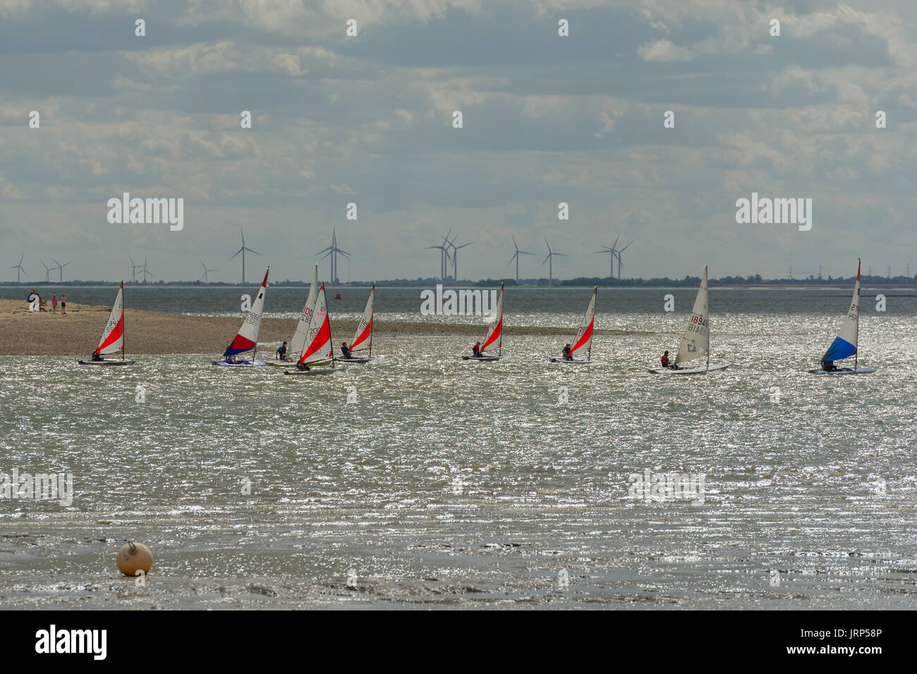 Brightlingsea, Essex, UK, 6 August 2017 Young dinghy sailors competing ...