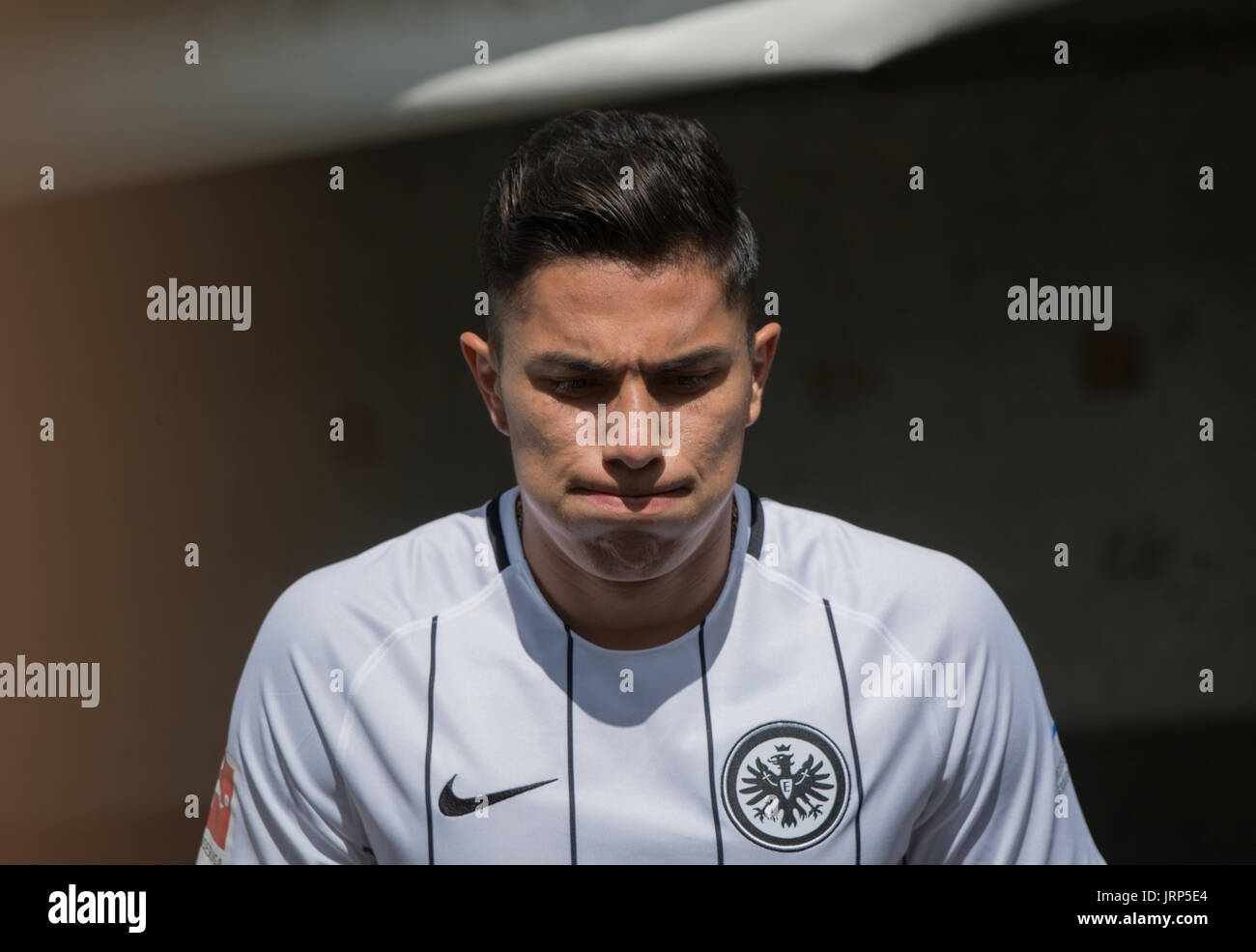 Player Carlos Salcedo enters the stadium during Eintracht Frankfurt