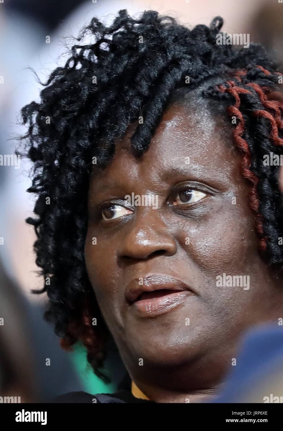 London, UK. 5th Aug, 2017. Superstar sprinter Usain Bolt's mother ...