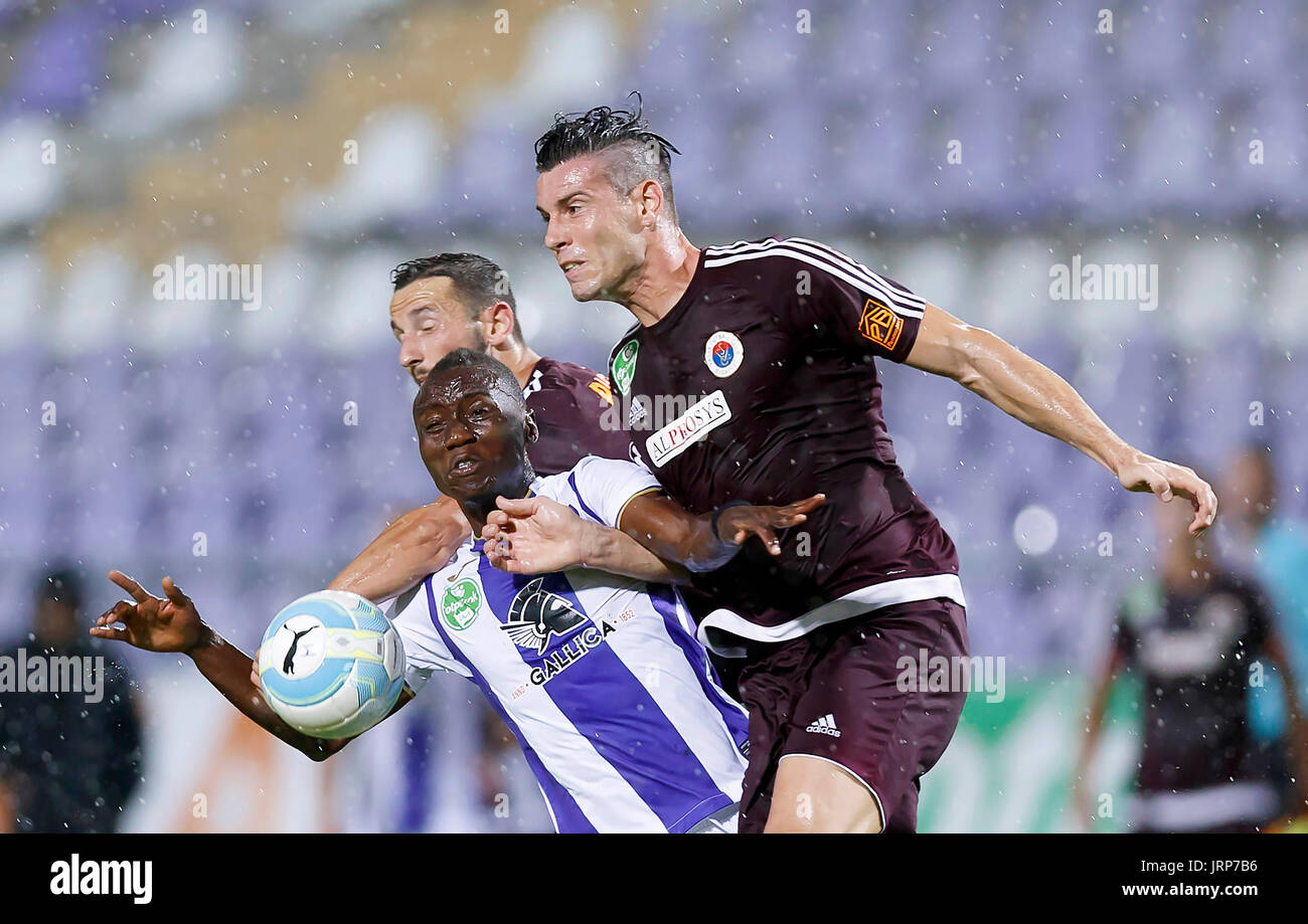 BUDAPEST, HUNGARY - JUNE 20: (l-r) Obinna Nwobodo of Ujpest FC