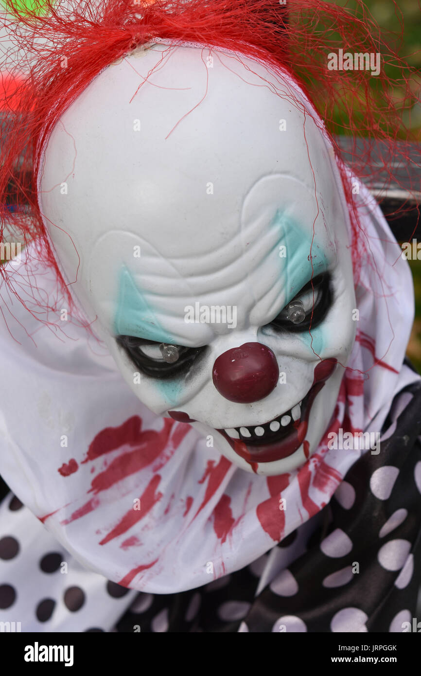 Scary Clown Decoration For Halloween Stock Photo 152315987 Alamy