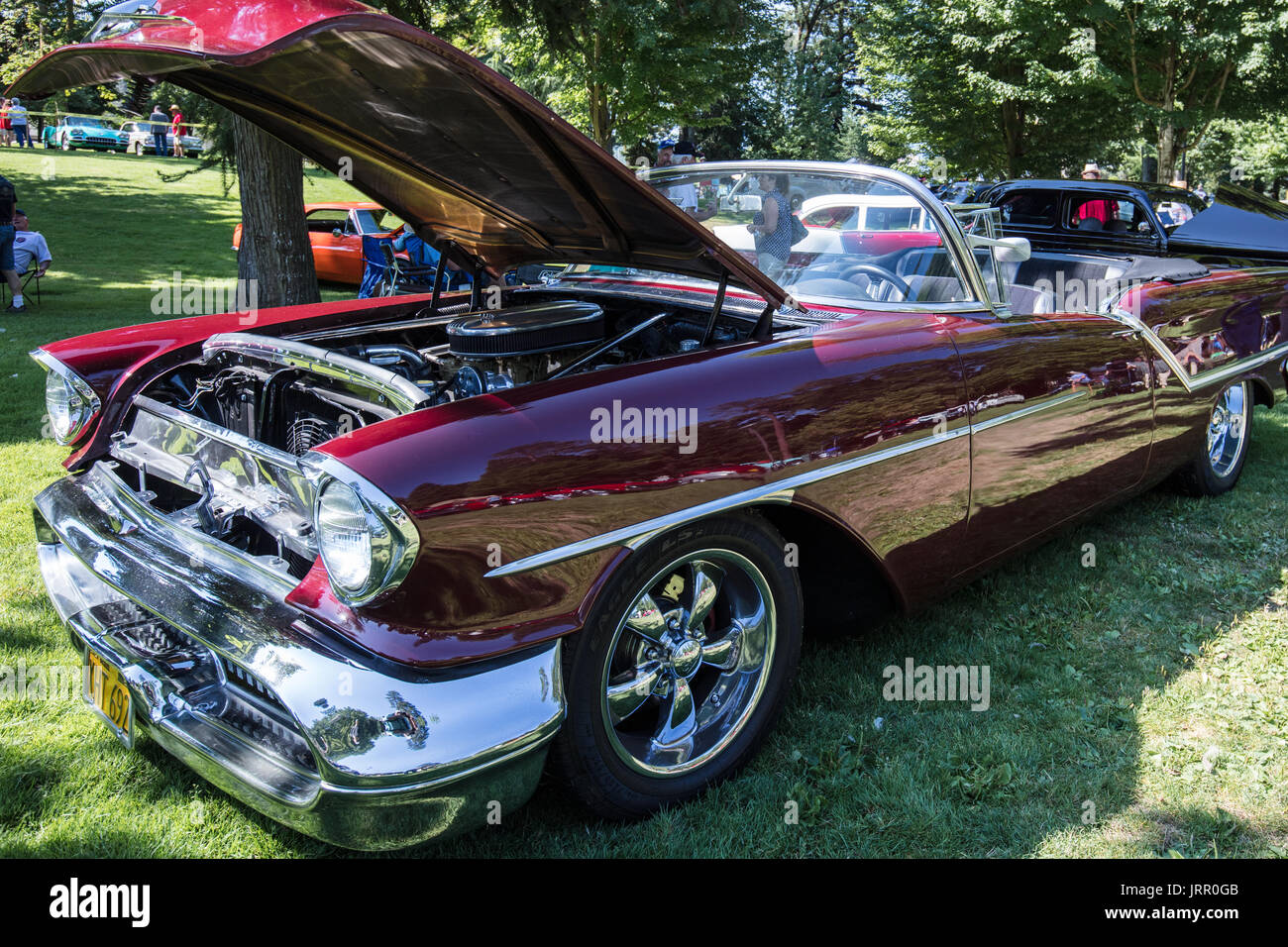Vintage cars at the Back to the Fifties Car Show in Grants Pass, Oregon