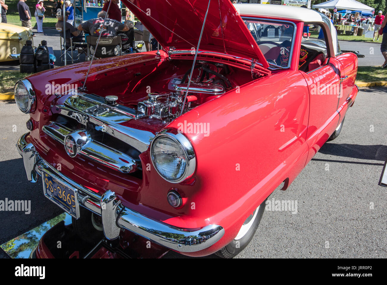 Vintage cars at the Back to the Fifties Car Show in Grants Pass, Oregon