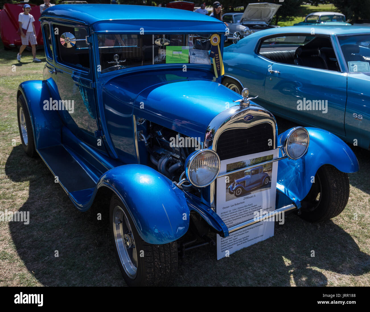 Vintage cars at the Back to the Fifties Car Show in Grants Pass, Oregon