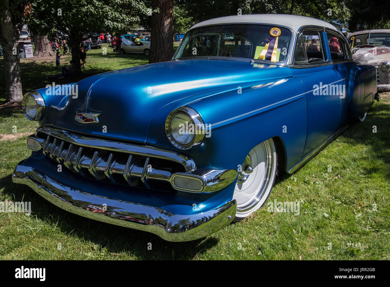 Vintage cars at the Back to the Fifties Car Show in Grants Pass, Oregon